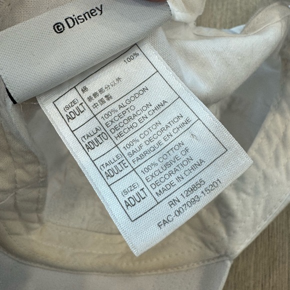 DISNEY PARKS white Baseball hat sequin Mickey Mouse twill adult - Picture 7 of 7